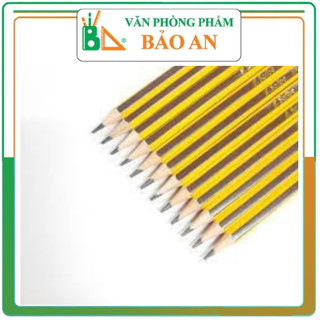 Bút chì deli 2b - scribe c004 - viết chì scribe kẻ sọc vàng sọc đen - 12 chiếc/hộp - c004