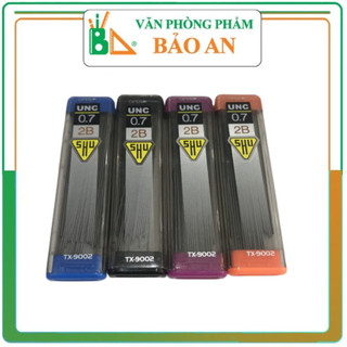 Ruột chì kim unc 2b 0.5-0.7mm - ruột chì ngòi bút chì kim unc 0.5/0.7mm - 2b - hộp 20 lõi