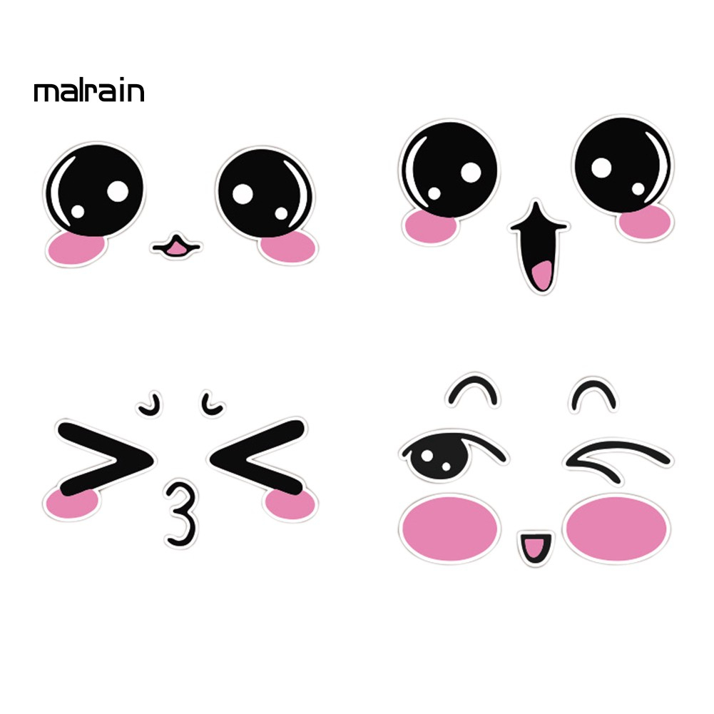 Tem dán gương sitcker dễ thương dán gương oto- Decal trang trí gương xe nghộ nghĩnh by DV AUTO