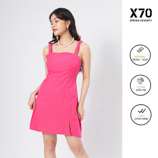 Đầm 2 Dây Linen Dễ Thương Có Xẻ Tà Thời Trang X70 - 00800007