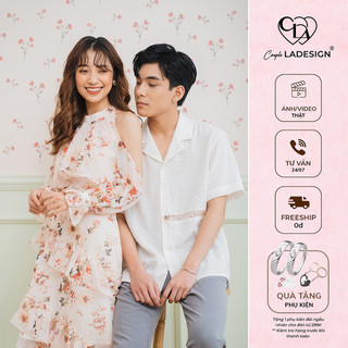 Đồ Đôi Thiết Kế Áo Đôi Nam Nữ CoupleLADESIGN  Váy Đầm Áo Sơ Mi Đôi Sarah Dress x Titus Shirt - Tặng ngay 1 đôi tất