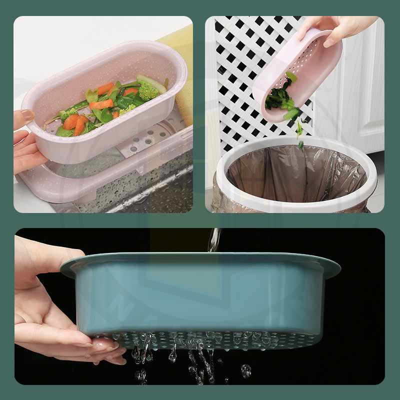 Giá treo đựng đồ giẻ rửa chén bát có móc treo khăn tiện dụng Nanoron Khay chứa mút rửa chén đa năng giúp sắp xếp bồn rửa