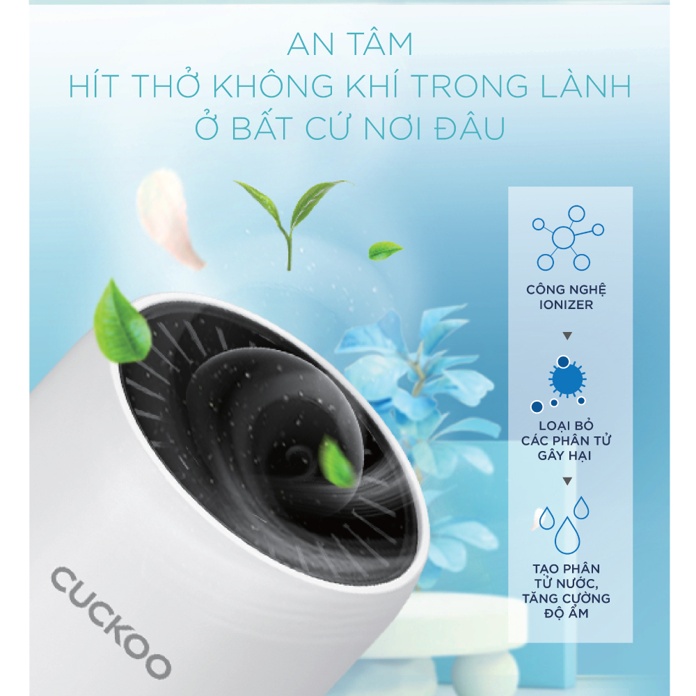 Máy Lọc Không Khí ô tô Cuckoo LOKO CAC-AG0110FW-WHCKV