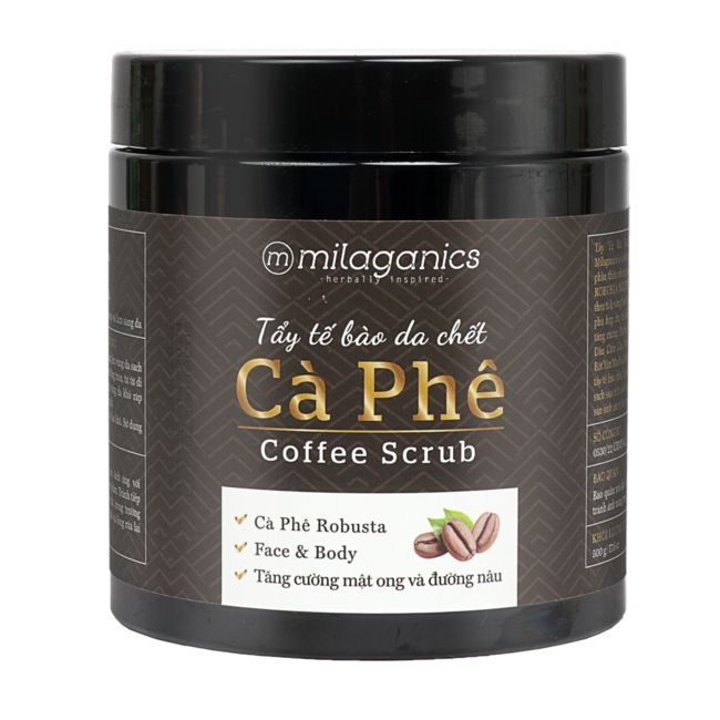 Combo 2 Tẩy Tế Bào Chết Toàn Thân Milaganics Từ Cà Phê 200g Coffee Scrub
