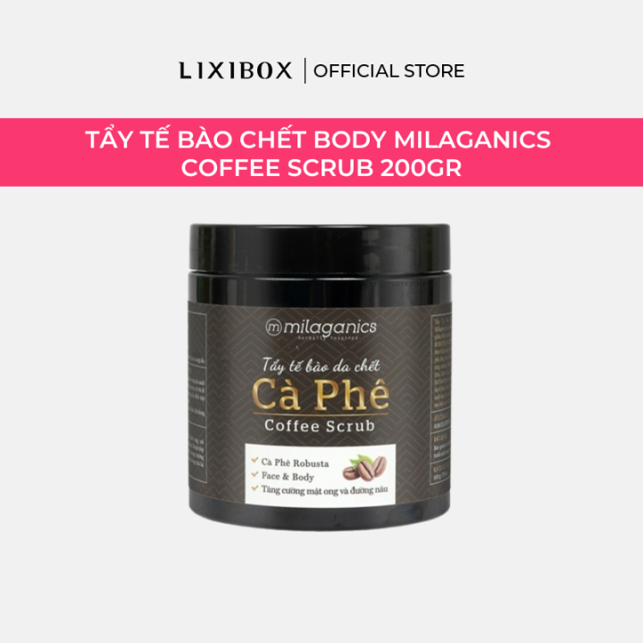 [HB Gift] Combo 2 Tẩy Tế Bào Chết Toàn Thân Milaganics Từ Cà Phê 200g Coffee Scrub