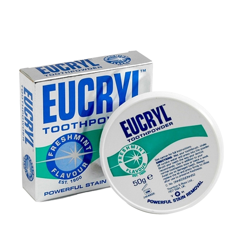 [HB Gift] Combo 2 Bột Đánh Răng Tẩy Trắng Eucryl Toothpowder 50g