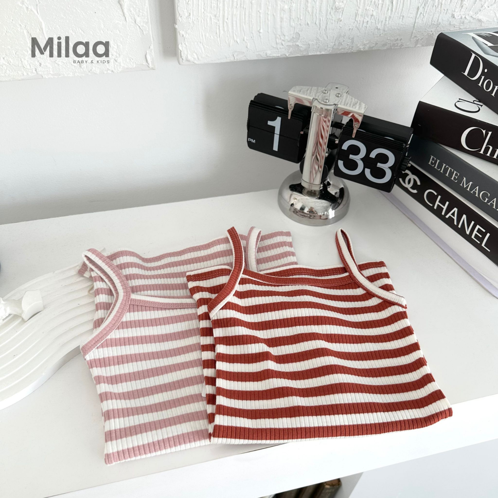 Đầm Body Thun Gân Hai Dây Cho Bé Gái D0401 MiLaa Kids