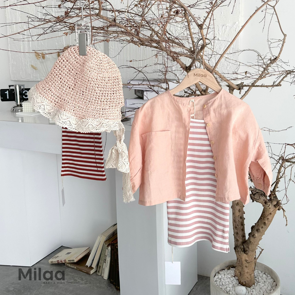 Đầm Body Thun Gân Hai Dây Cho Bé Gái D0401 MiLaa Kids