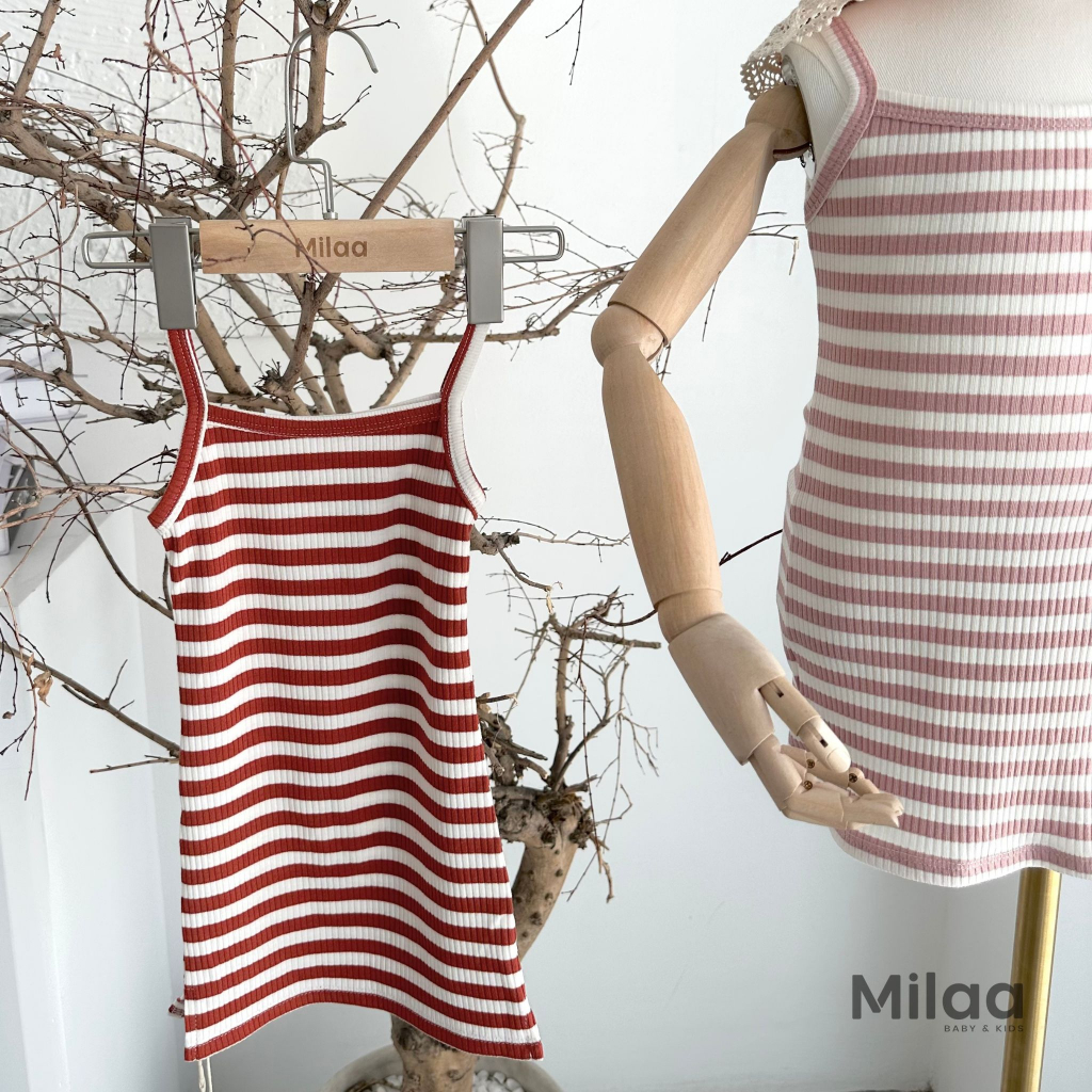 Đầm Body Thun Gân Hai Dây Cho Bé Gái D0401 MiLaa Kids