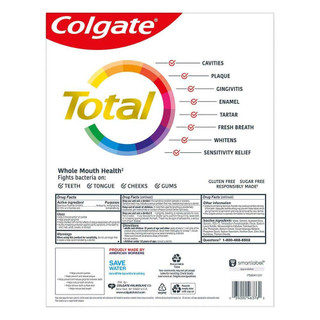 Kem đánh răng Colgate Total Advanced Whitening, 181g