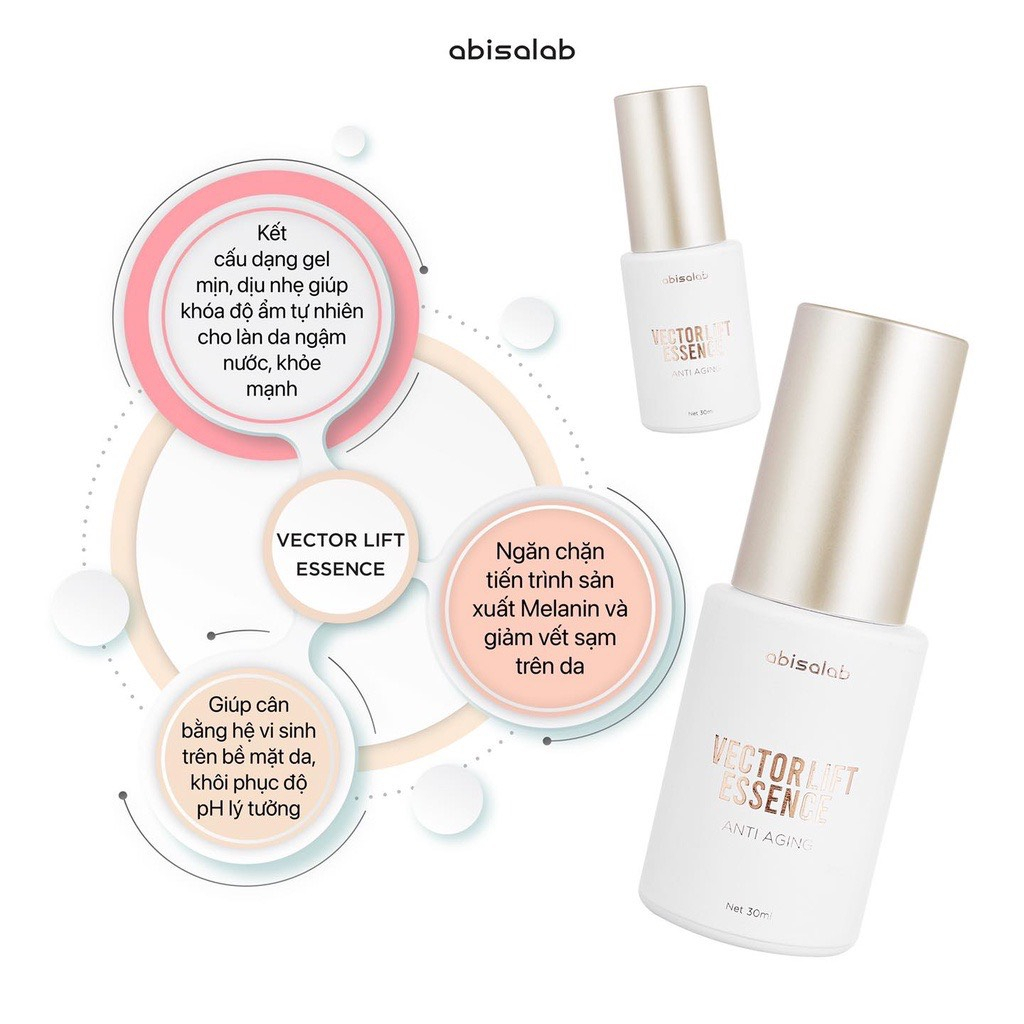 Kem dưỡng ẩm Vectorlift Abisalab ⚡ CHÍNH HÃNG ⚡ Kem dưỡng ẩm cân bằng lợi khuẩn, giảm vết sạm trên da