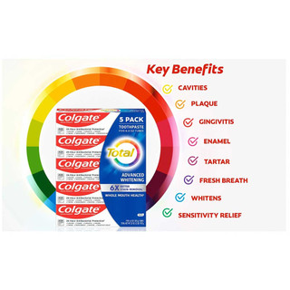Kem đánh răng Colgate Total Advanced Whitening, 181g