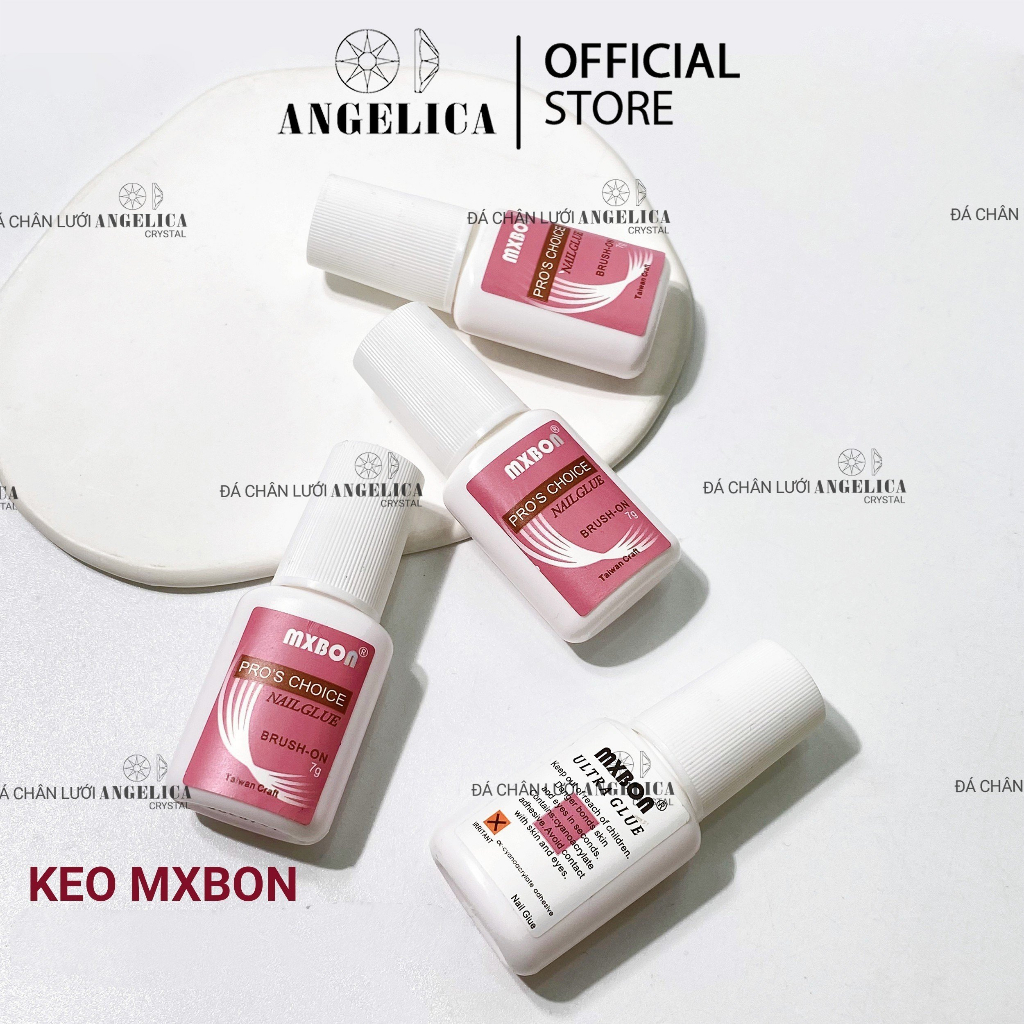 Keo dán nail mxbon hồng gắn móng đính đá chính hãng ANGELICA KMXBH