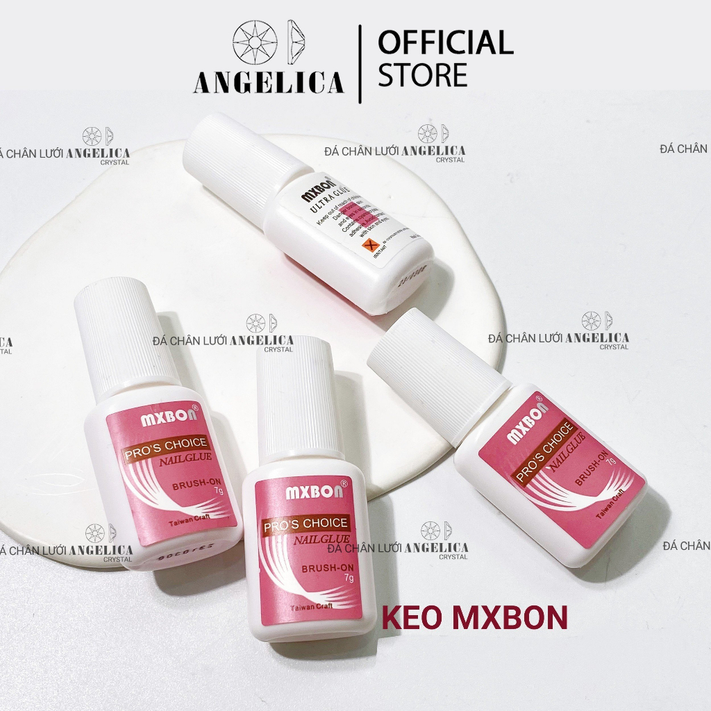 Keo dán nail mxbon hồng gắn móng đính đá chính hãng ANGELICA KMXBH