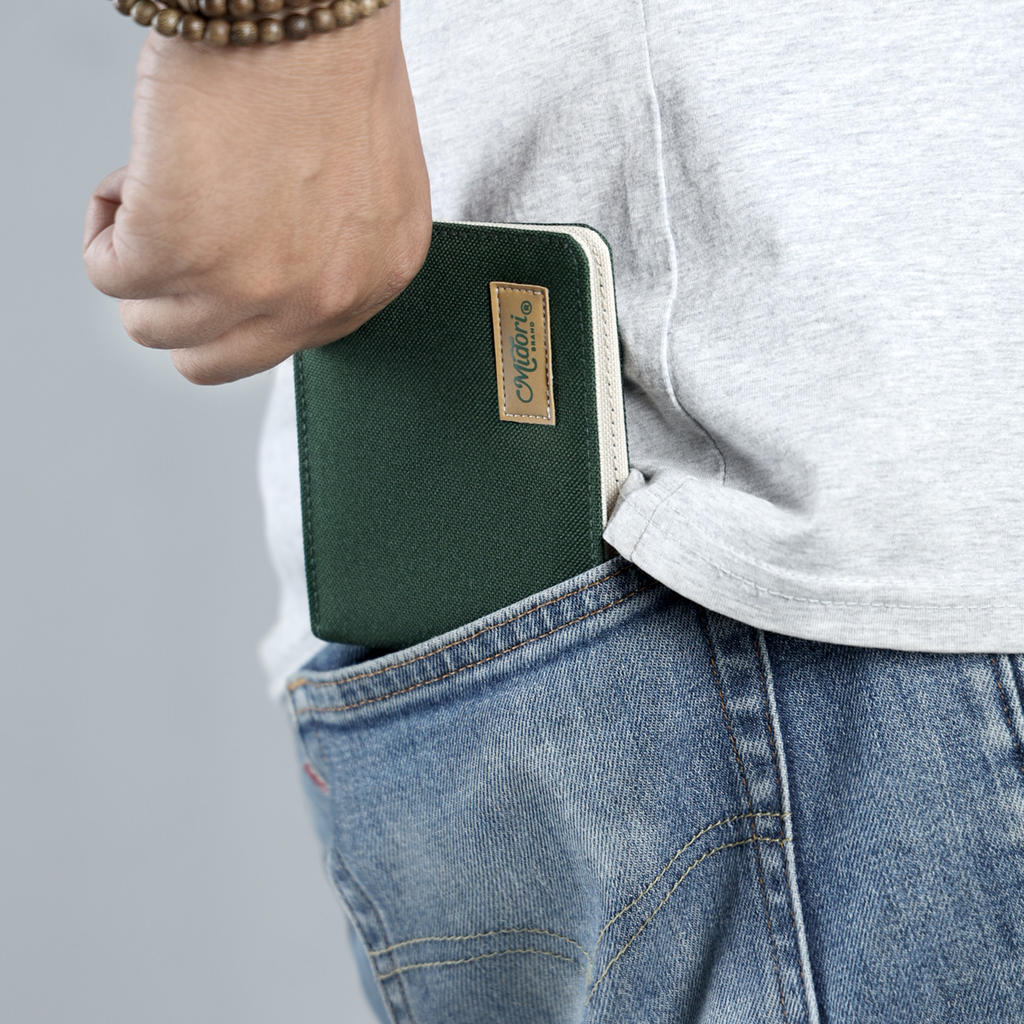 Ví Vải Đứng Mister Wallet Nam Nữ Polyester Siêu Bền Đẹp Chống Nước Unisex local brand chính hãng M Midori