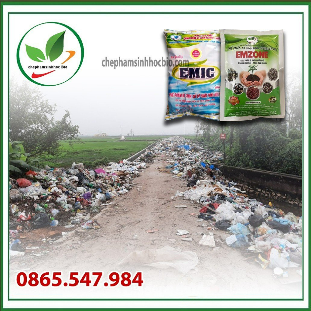 Combo bộ đôi chế phẩm sinh học EM+Emzone. Xử lý thức ăn nhà bếp và nước thải nặng mùi. Gói 200gr