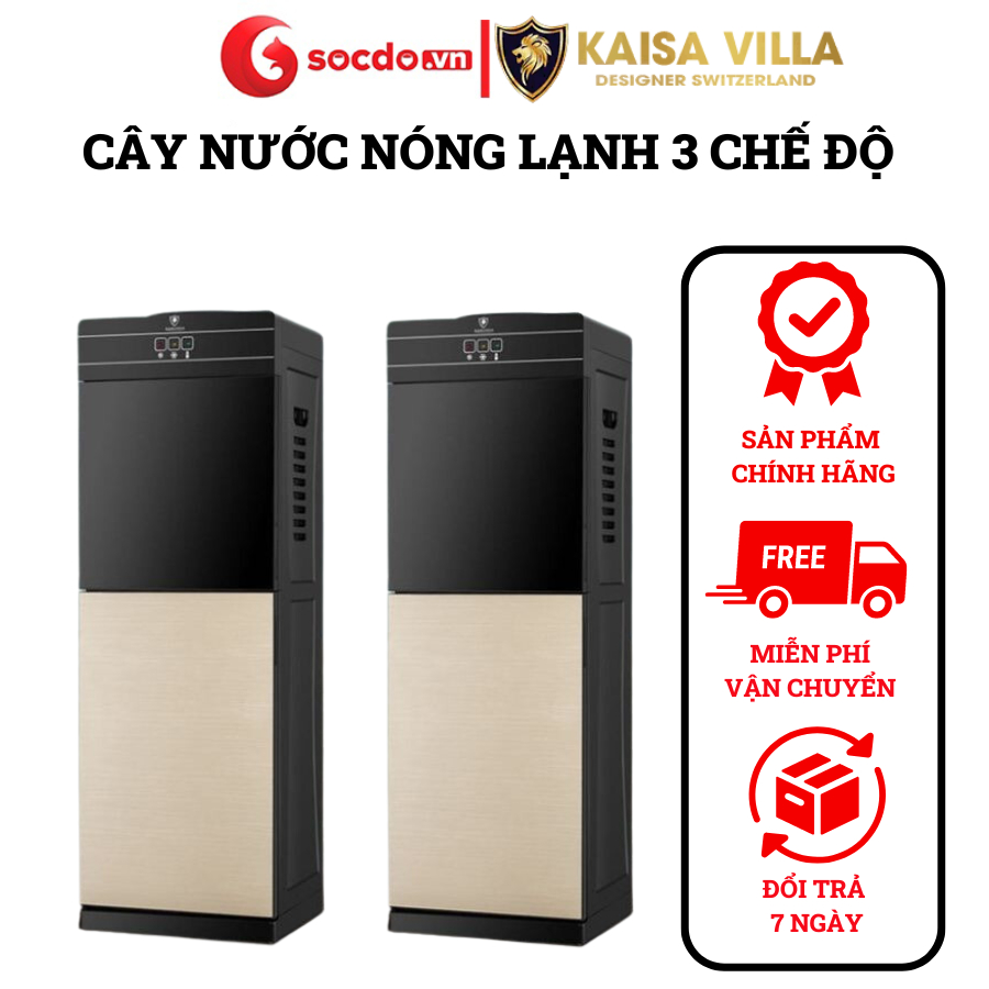 Cây nước nóng lạnh 3 chế độ Kaisa Villa JD-8017, vận hành êm ái, làm nóng, lạnh nước nhanh, bảo hành 12 tháng