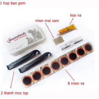Bộ vá xăm xe đạp gồm keo và miến dán