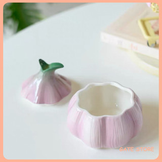 Hũ đựng gia vị , hũ đựng đồ trang sức bằng gốm sứ hình củ hành B027