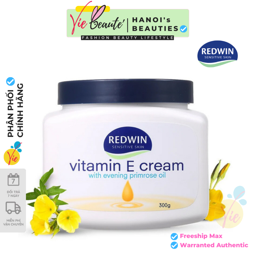 Kem dưỡng ẩm REDWIN VITAMIN E CREAM [300g] dưỡng da mềm mại, ẩm mịn