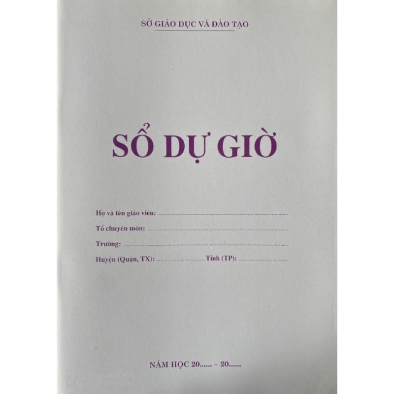 Sổ Dự Giờ Cấp THCS và THPT