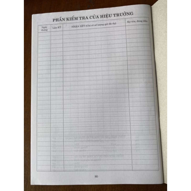 Sổ Dự Giờ Cấp THCS và THPT