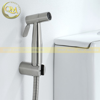Đầu vòi xịt vệ sinh nhà tắm Inox 304 màu Trắng Mờ cao cấp, đầu vòi xịt dùng cho nhà tắm, nhà vệ sinh
