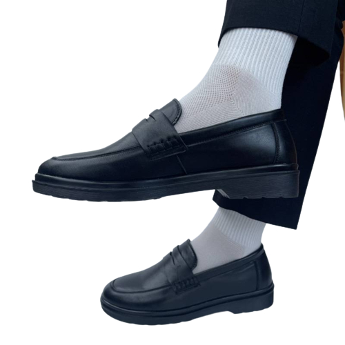 Giày Lười Nam AROTI Form Loafer Chất Da Đẹp Cao Cấp,Đế Khâu giúp tăng 3 cm Dáng Mọi Lịch Lãm Màu Đen - Đủ size  G608-Đen