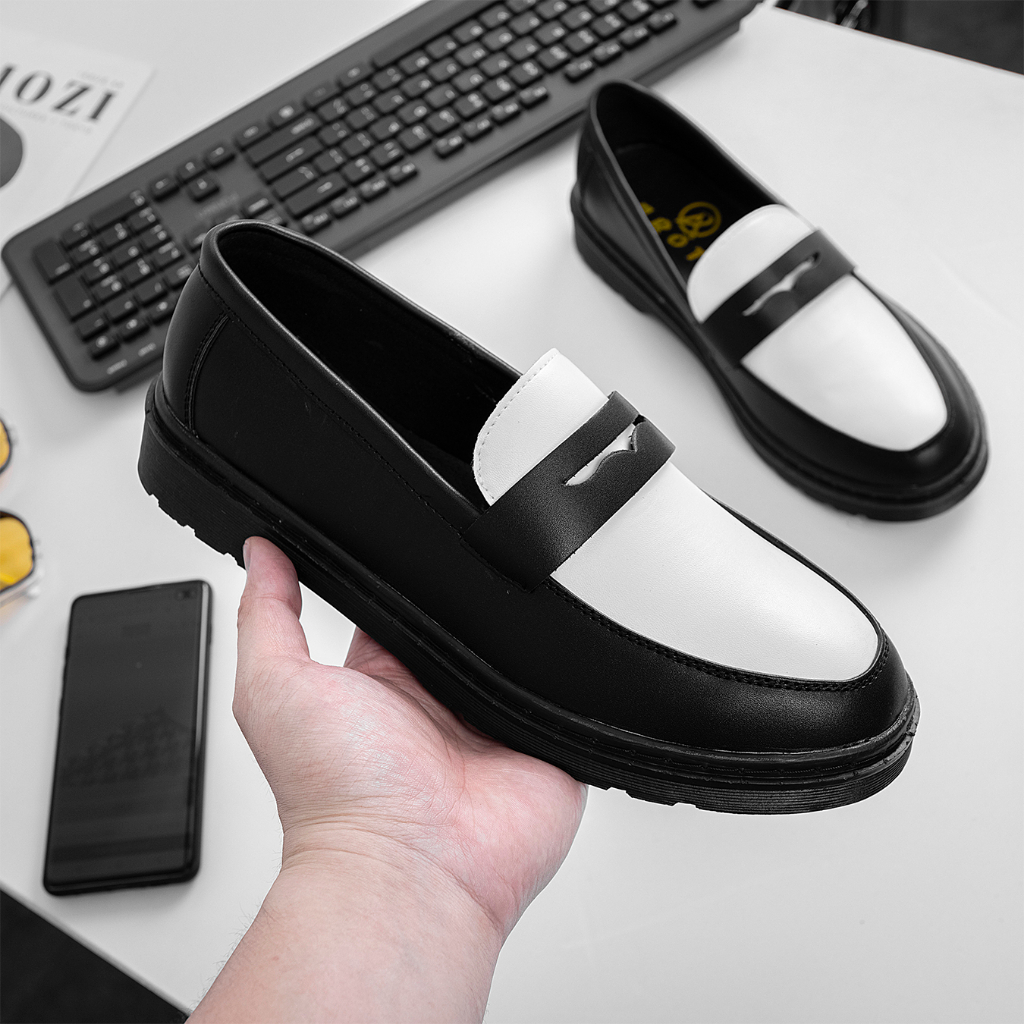 Giày Lười Nam AROTI Form Loafer Chất Da Đẹp Cao Cấp,Đế Khâu giúp tăng 3 cm Dáng Mọi Lịch Lãm Màu Đen - Đủ size  G608-Đen