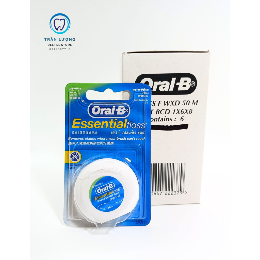 Cuộn chỉ nha khoa Oral-B-Chỉ tơ nha khoa hương bạc hà -Độ dài 50m