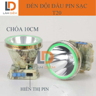 Đèn pin đội đầu siêu sáng chóa đại kín nước 3 chế độ sáng cao cấp T20