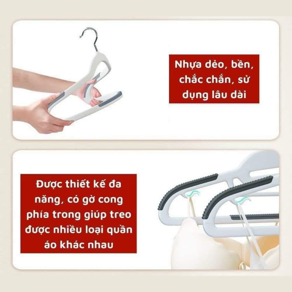 Móc áo G chống trôi tuột, chất liệu nhựa dẻo dai bền bỉ