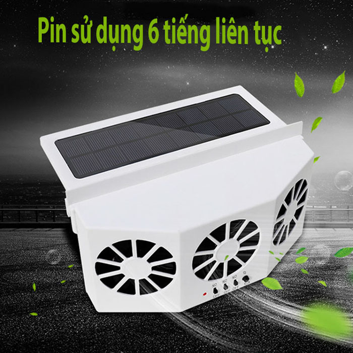 Quạt thông gió trên ô tô, xe hơi để hút mùi trong xe, quạt dùng năng lượng mặt trời lắp ở cánh cửa oto