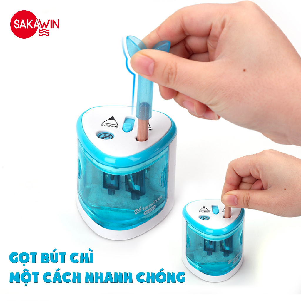 Gọt bút chì tự động TENWIN, Gọt bút chì cho bé tiện lợi, an toàn