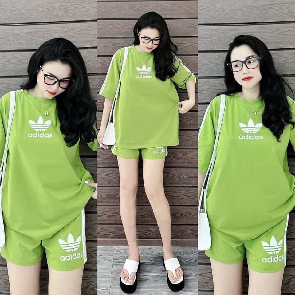 [5,5 Sales Freeship] Set bộ đùi thun in logo, set áo thun from rộng tay ngắn phối viền mix quần đùi thoải mái mtb