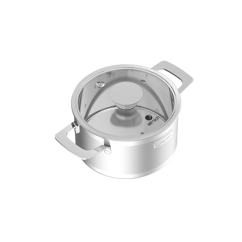 Bộ nồi Inox liền khối Elmich Hera EL 8267 size 18,20,26, chảo 26cm