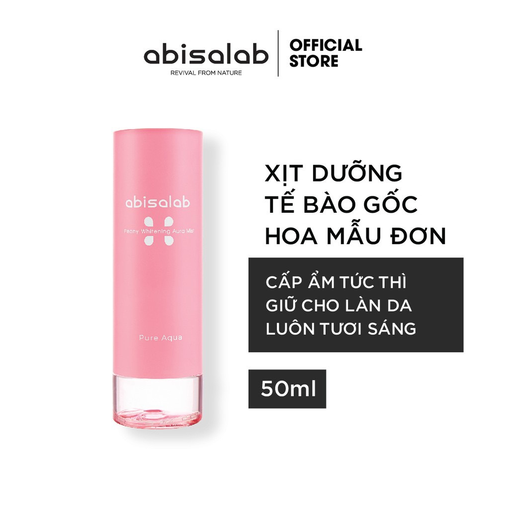 Xịt dưỡng tế bào gốc Aura Mist Abisalab ⚡ CHÍNH HÃNG ⚡ Xịt khoáng cân bằng độ ẩm, bổ sung khoáng chất cho da