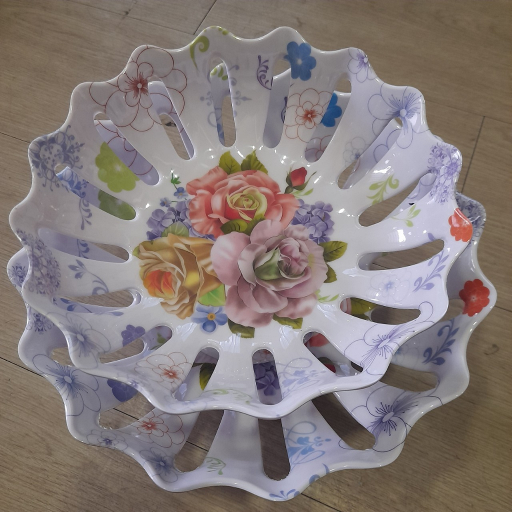 Dĩa Chưng Trái Cây - Mâm Ngủ Quả Nhiều Size Nhựa Melamine Có Chân Đế Tháo Rời Tiện Lợi