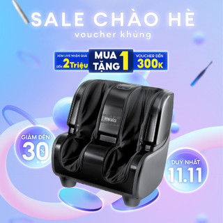 Máy matxa chân khí nén FMS-400HJ của nhà HT Beauty kết hợp công nghệ massage Shiatsu 3D bi lăn kèm bơm bóp khí massage c