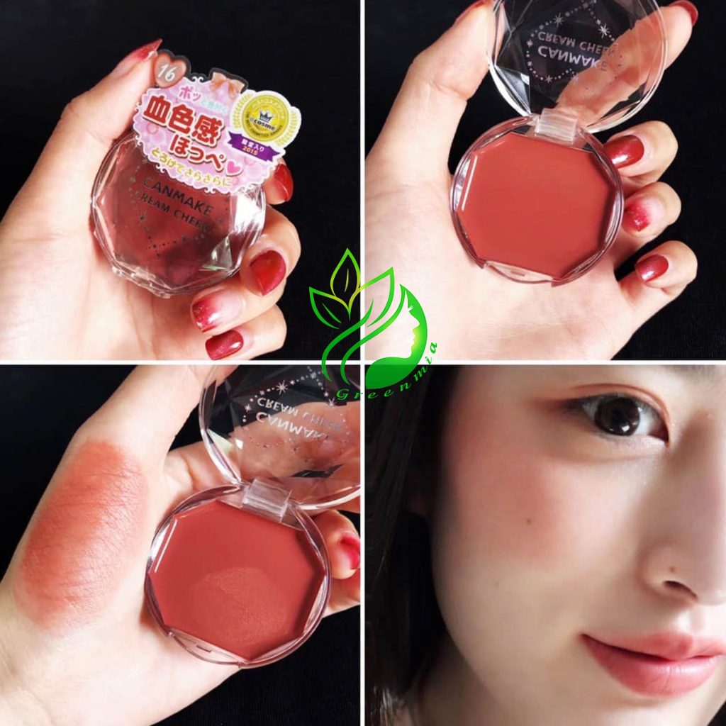 Má Hồng Canmake Tokyo Dạng Kem Cream Cheek Hộp Tròn màu 16