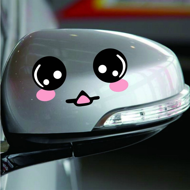 Tem dán gương sitcker dễ thương dán gương oto- Decal trang trí gương xe nghộ nghĩnh by DV AUTO