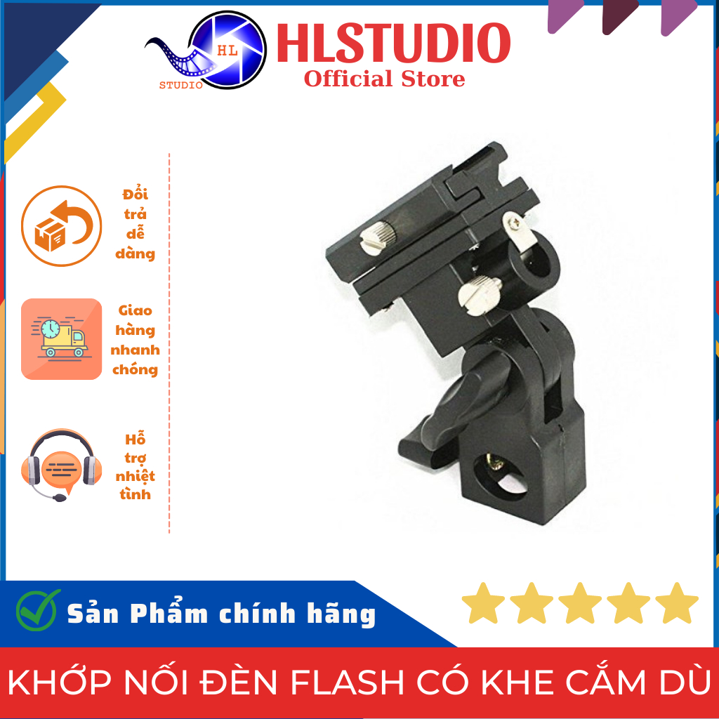 Khớp Nối Đèn Flash Có Khe Cắm Dù HL Studio