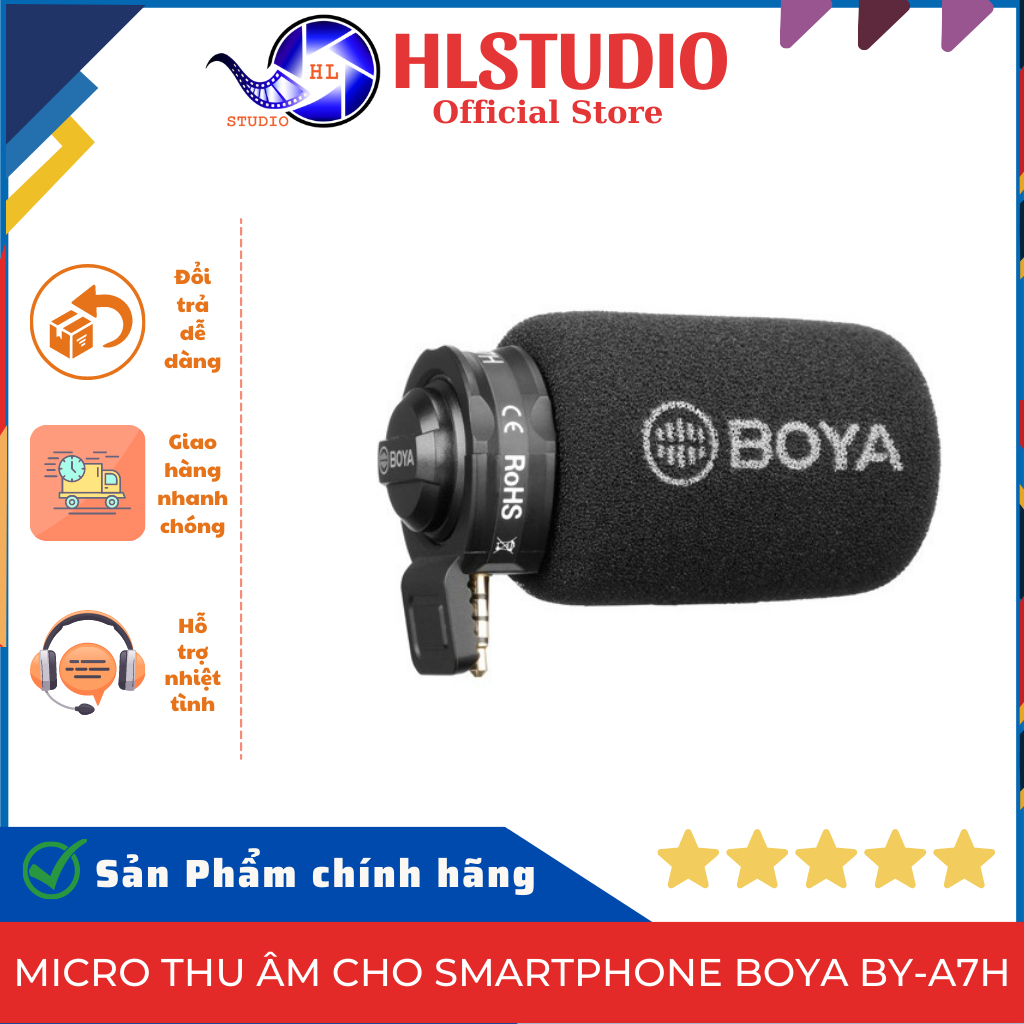 Micro thu âm cho Smartphone Boya BY-A7H HL Studio