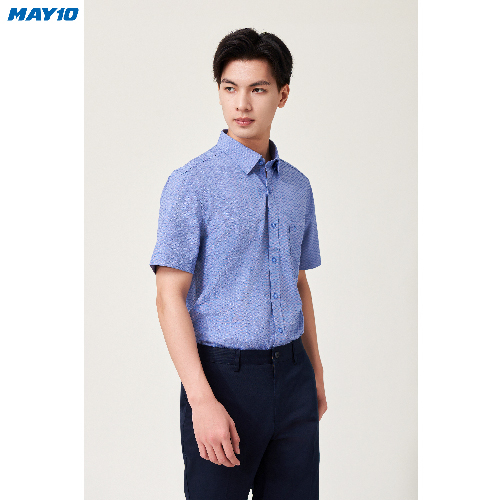 Sơ mi nam cộc tay May 10 form Regular mã 010120002 AH226