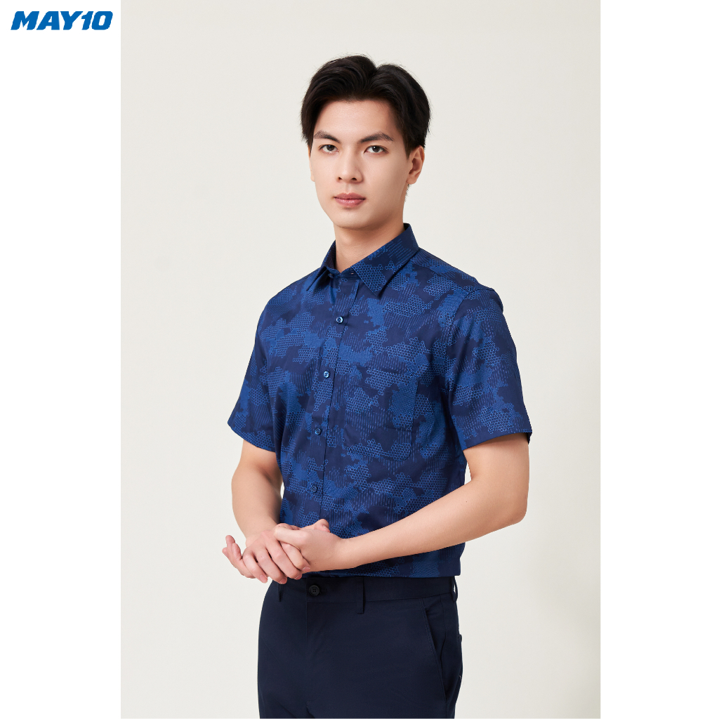 Sơ mi nam cộc tay May 10 form Regular mã 010120003 AH203