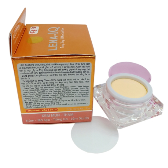 Kem mụn - Thâm - Nám - Mờ sẹo - Trắng da - Làm dịu da LENA-IQ Q3
