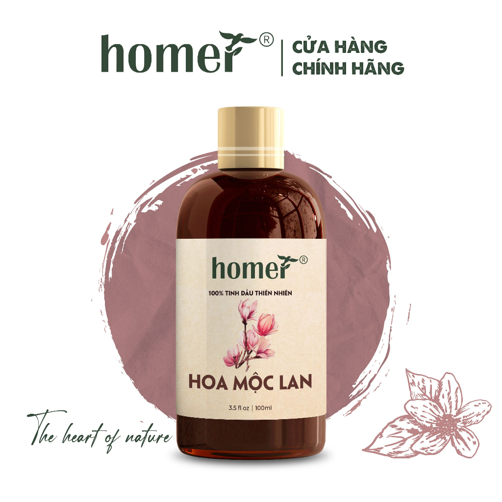Tinh dầu Homer Hoa Mộc Lan Hà Lan - Magnolia Essential Oil - đạt chuẩn chất lượng kiểm định