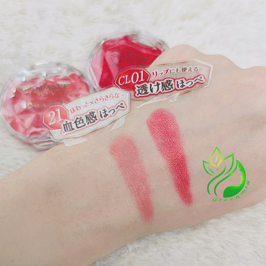 Má Hồng Canmake Tokyo Dạng Kem Cream Cheek Hộp Tròn màu CL01