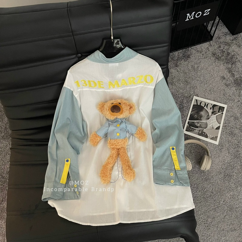 Sơ mi 13De Marzo Pha Bò kèm Gấu