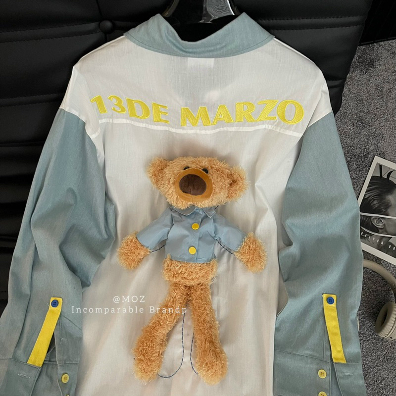 Sơ mi 13De Marzo Pha Bò kèm Gấu